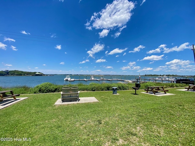 1918 W Fort Macon Rd Unit 160, Atlantic Beach, NC 28512 - view of community with a lawn and a water view