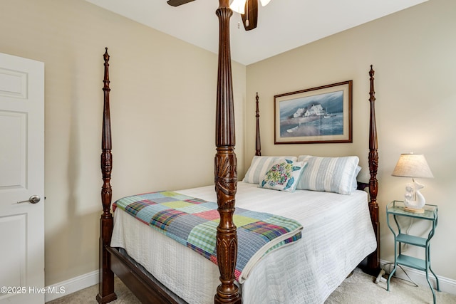 104 NE 63rd St, Oak Island, NC 28465 - bedroom with carpet flooring, baseboards, and ceiling fan