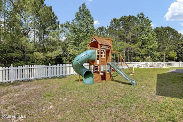 127 Azalea Dr, Hampstead, NC 28443 - view of play area featuring view of wooded area