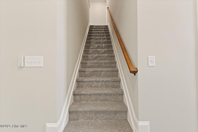 2190 Heartland Rd, Battleboro, NC 27809 - stairway with carpet flooring