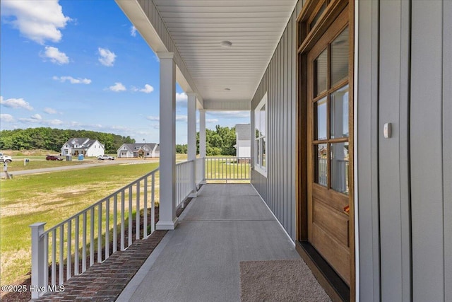 2190 Heartland Rd, Battleboro, NC 27809 - covered porch with a residential view