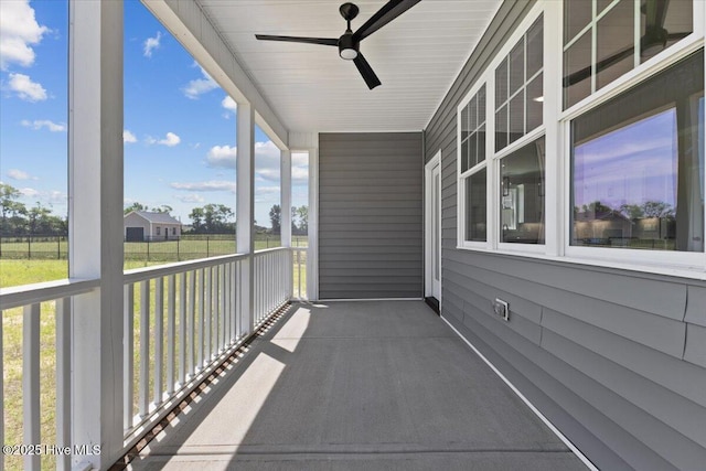 2190 Heartland Rd, Battleboro, NC 27809 - balcony with ceiling fan