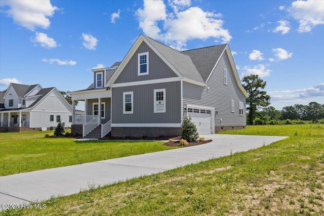 2190 Heartland Rd, Battleboro, NC 27809 - view of home's exterior featuring driveway, covered porch, crawl space, and a yard
