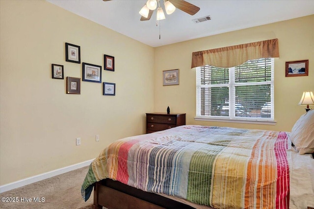 250 S Crow Creek Dr NW Unit 1, Calabash, NC 28467 - carpeted bedroom with baseboards and a ceiling fan