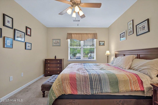 250 S Crow Creek Dr NW Unit 1, Calabash, NC 28467 - carpeted bedroom with baseboards and a ceiling fan
