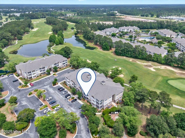 250 S Crow Creek Dr NW Unit 1, Calabash, NC 28467 - aerial view of property and surrounding area featuring a local golf course and a nearby body of water