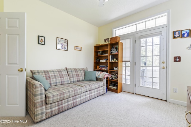 308 Crooked Gulley Cir, Sunset Beach, NC 28468 - living area with carpet and baseboards