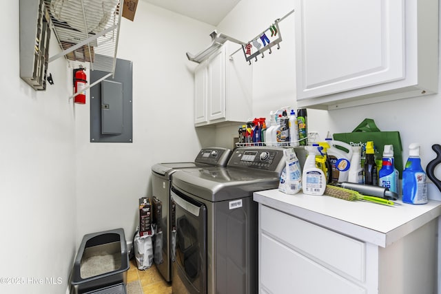 308 Crooked Gulley Cir, Sunset Beach, NC 28468 - laundry area with independent washer and dryer, cabinet space, and electric panel
