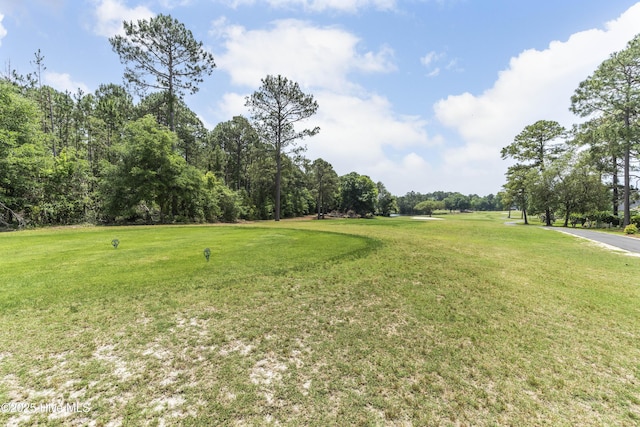 308 Crooked Gulley Cir, Sunset Beach, NC 28468 - view of grassy yard with view of scattered trees and view of golf course
