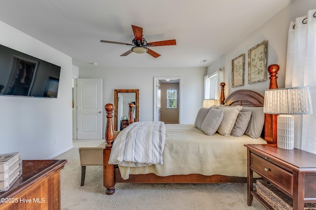 815 Avington Ln NE, Leland, NC 28451 - bedroom with carpet, a ceiling fan, and baseboards