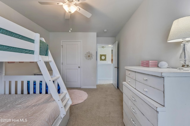 815 Avington Ln NE, Leland, NC 28451 - bedroom featuring light colored carpet, baseboards, and a ceiling fan