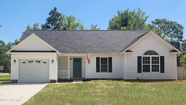 1 Willetts Dr, Southport, NC 28461 - view of front of home with a garage, concrete driveway, a shingled roof, and a front yard