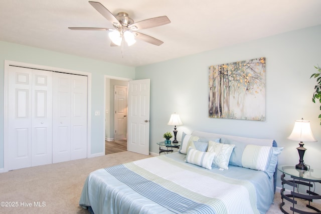 1 Willetts Dr, Southport, NC 28461 - carpeted bedroom featuring a closet and ceiling fan