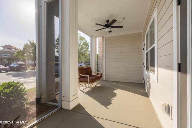 395 S Crow Creek Dr Unit 1601, Calabash, NC 28467 - view of patio / terrace featuring ceiling fan and covered porch