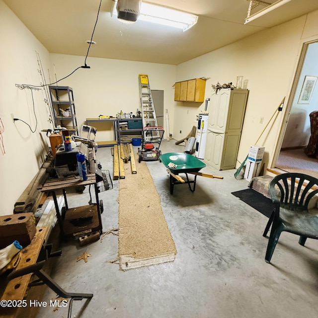 117 Navaho Trl, Edenton, NC 27932 - garage featuring a garage door opener and water heater