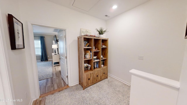 264 Great Egret Way, Beaufort, NC 28516 - hallway featuring baseboards and light wood-style flooring