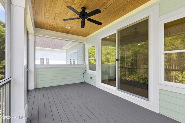 510 White Picket Way, Holly Ridge, NC 28445 - unfurnished sunroom featuring ceiling fan and healthy amount of natural light