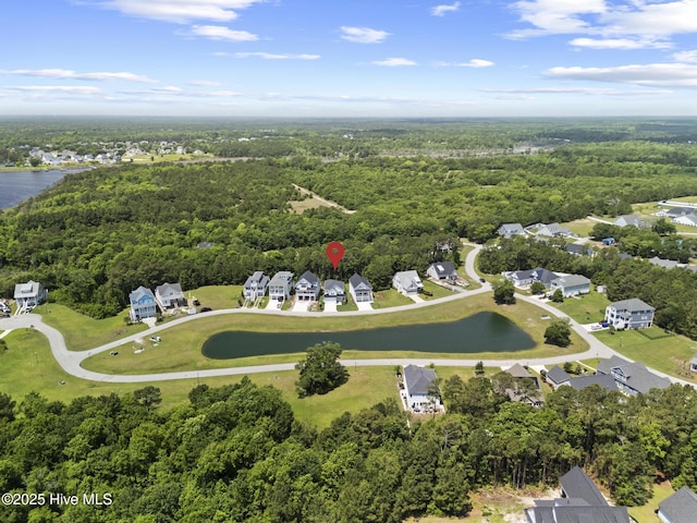 510 White Picket Way, Holly Ridge, NC 28445 - view of property location featuring a heavily wooded area, a nearby body of water, and nearby suburban area