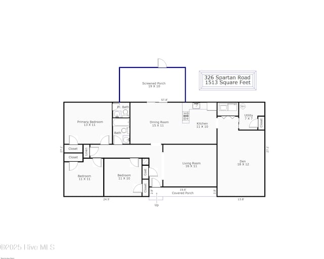 326 Spartan Rd, Wilmington, NC 28405 - floor plan / room layout
