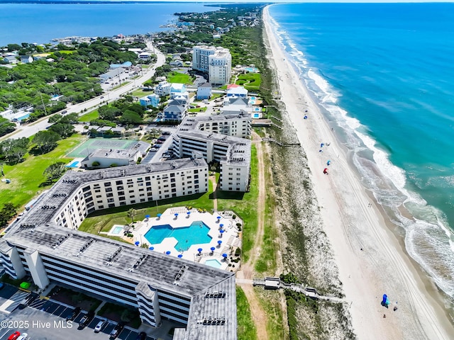 1505 Salter Path Rd Unit 319, Indian Beach, NC 28512 - drone / aerial view of expansive beach and a pool area
