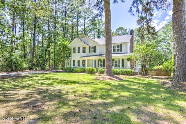 2428 Tram Rd, New Bern, NC 28562 - view of front facade with a chimney