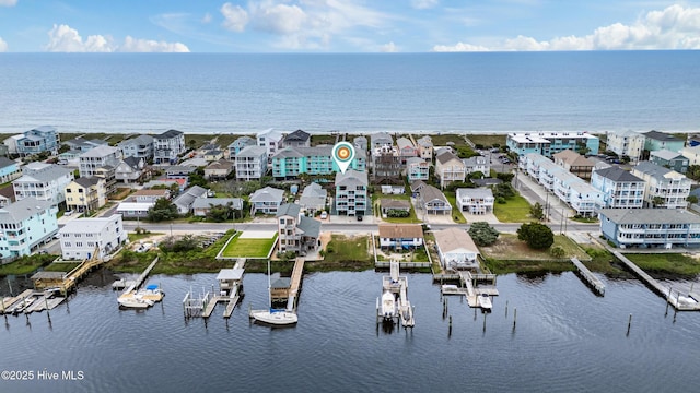 1008 Canal Dr Unit 3A, Carolina Beach, NC 28428 - aerial perspective of suburban area featuring a large body of water