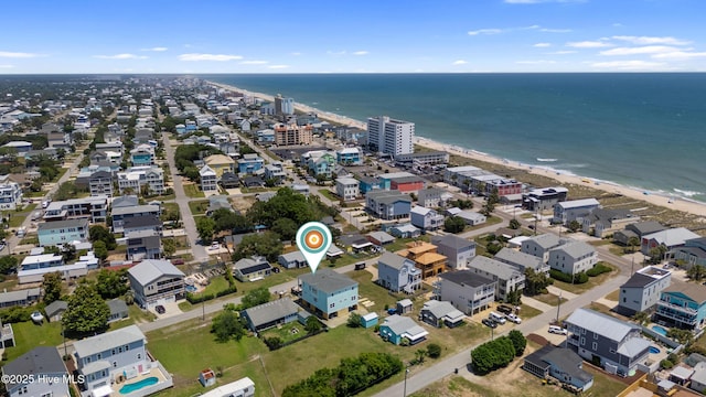 115 Hanby Ave Unit B, Kure Beach, NC 28449 - bird's eye view of waterfront with a beach