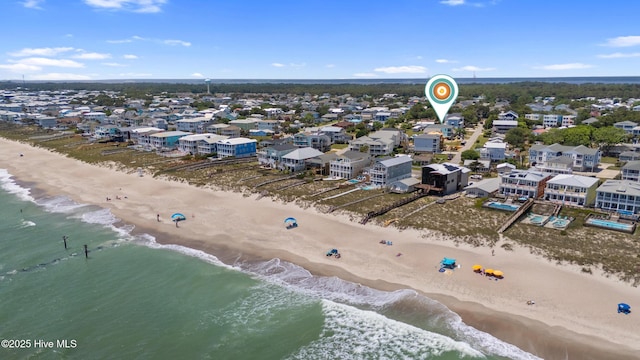 115 Hanby Ave Unit B, Kure Beach, NC 28449 - aerial view of waterfront with a beach