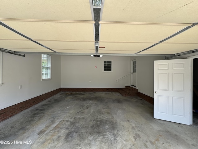 garage featuring baseboards