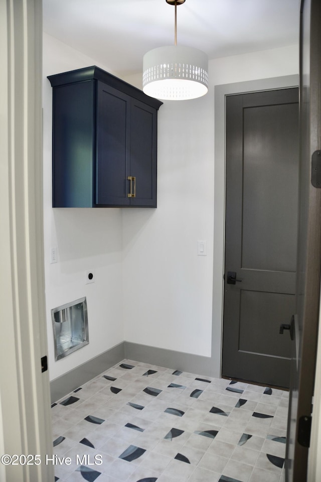 120 Fairview Rd, Leland, NC 28451 - laundry area featuring cabinet space and hookup for an electric dryer