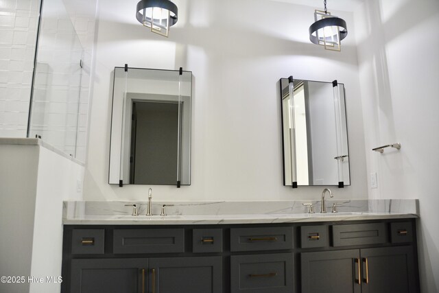 120 Fairview Rd, Leland, NC 28451 - full bathroom with double vanity and a tile shower