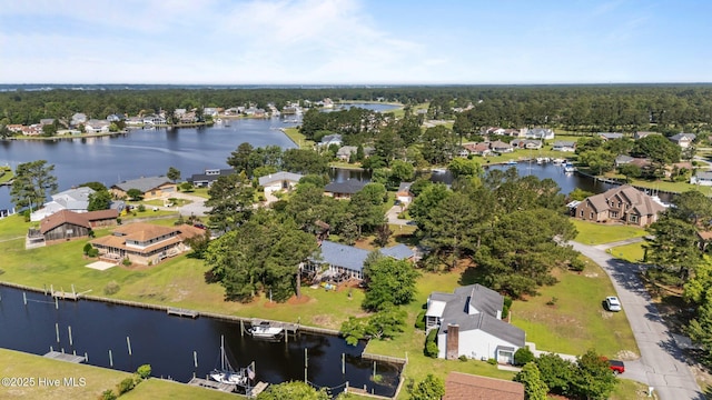 6008 Cassowary Ln, New Bern, NC 28560 - aerial view of residential area with a large body of water