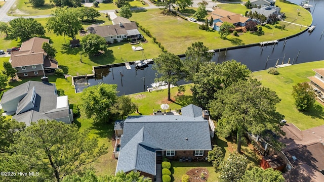 6008 Cassowary Ln, New Bern, NC 28560 - aerial view of residential area featuring a large body of water