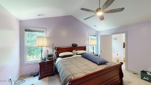44 Nassau Ct, Clayton, NC 27520 - bedroom featuring light carpet, vaulted ceiling, baseboards, and multiple windows