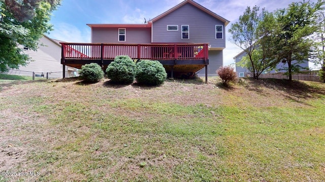 44 Nassau Ct, Clayton, NC 27520 - rear view of property with a deck