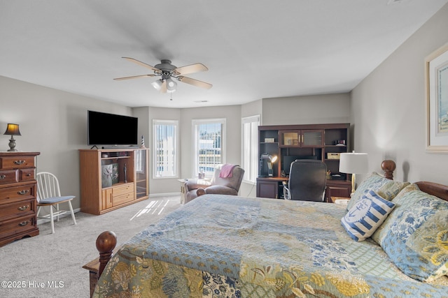 531 S NC Highway 343, Camden, NC 27921 - bedroom featuring carpet flooring, baseboards, ceiling fan, and an office area