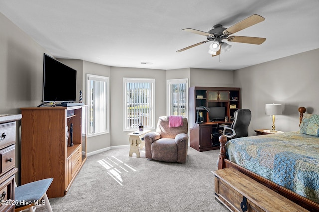 531 S NC Highway 343, Camden, NC 27921 - carpeted bedroom with ceiling fan and baseboards