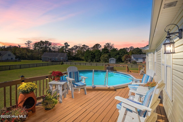 531 S NC Highway 343, Camden, NC 27921 - view of swimming pool with a wooden deck and view of wooded area