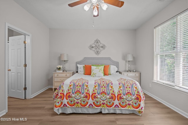 1424 Elgin St, Wilmington, NC 28409 - bedroom featuring wood finished floors and a ceiling fan