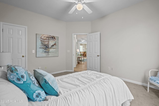 1424 Elgin St, Wilmington, NC 28409 - bedroom featuring light carpet and a ceiling fan