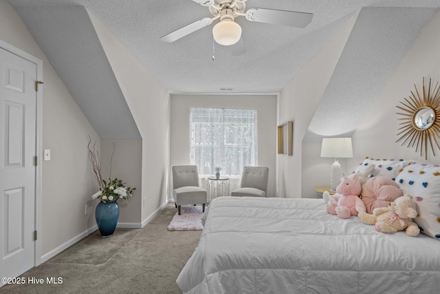 1424 Elgin St, Wilmington, NC 28409 - bedroom featuring carpet, a textured ceiling, and ceiling fan