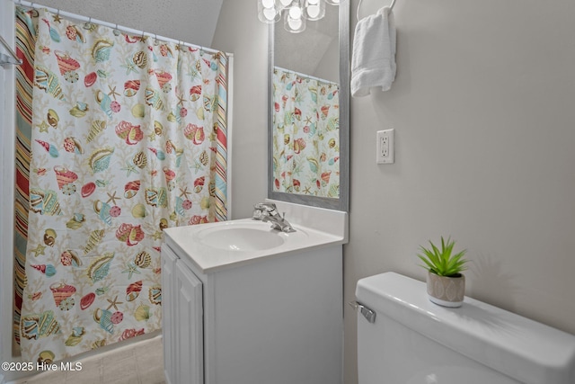 1424 Elgin St, Wilmington, NC 28409 - bathroom featuring vanity, curtained shower, and tile patterned flooring