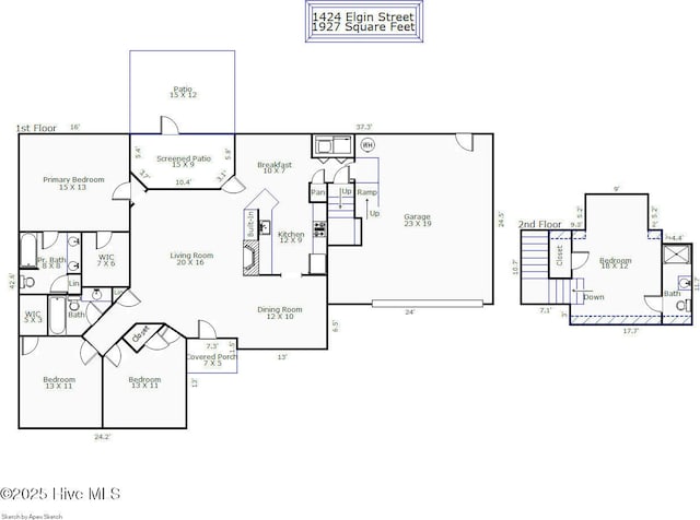 1424 Elgin St, Wilmington, NC 28409 - view of home floor plan