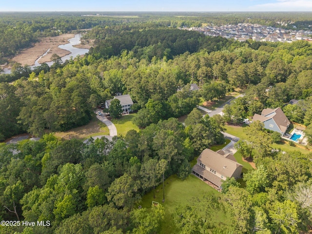285 Mimosa Dr, Sneads Ferry, NC 28460 - aerial overview of property's location featuring a forest