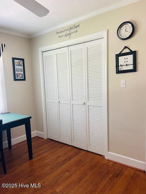 2008 Hardee Rd, Kinston, NC 28504 - interior space with crown molding, wood finished floors, and baseboards