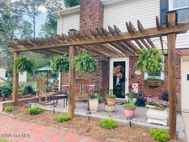 2008 Hardee Rd, Kinston, NC 28504 - view of patio / terrace with a pergola