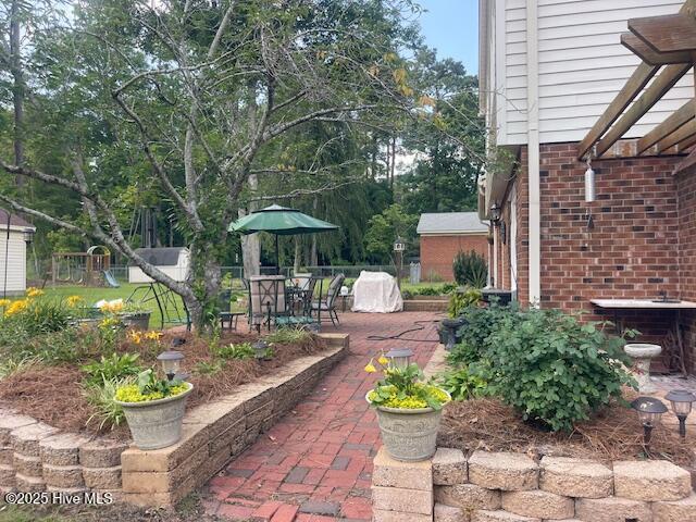 2008 Hardee Rd, Kinston, NC 28504 - view of patio / terrace with outdoor dining area
