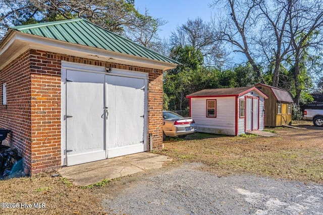 view of shed