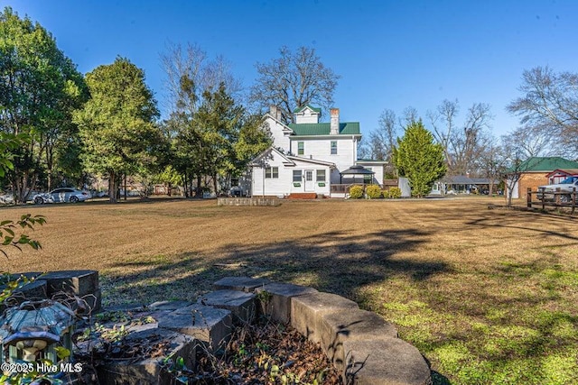view of grassy yard
