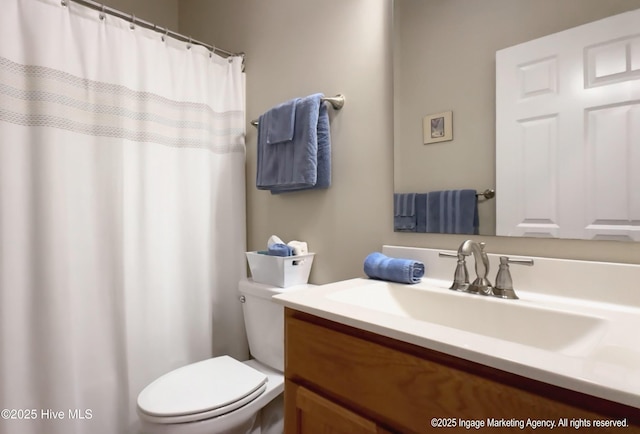 118 Hill Creek Rd, Blounts Creek, NC 27814 - full bath with toilet, vanity, and a shower with shower curtain